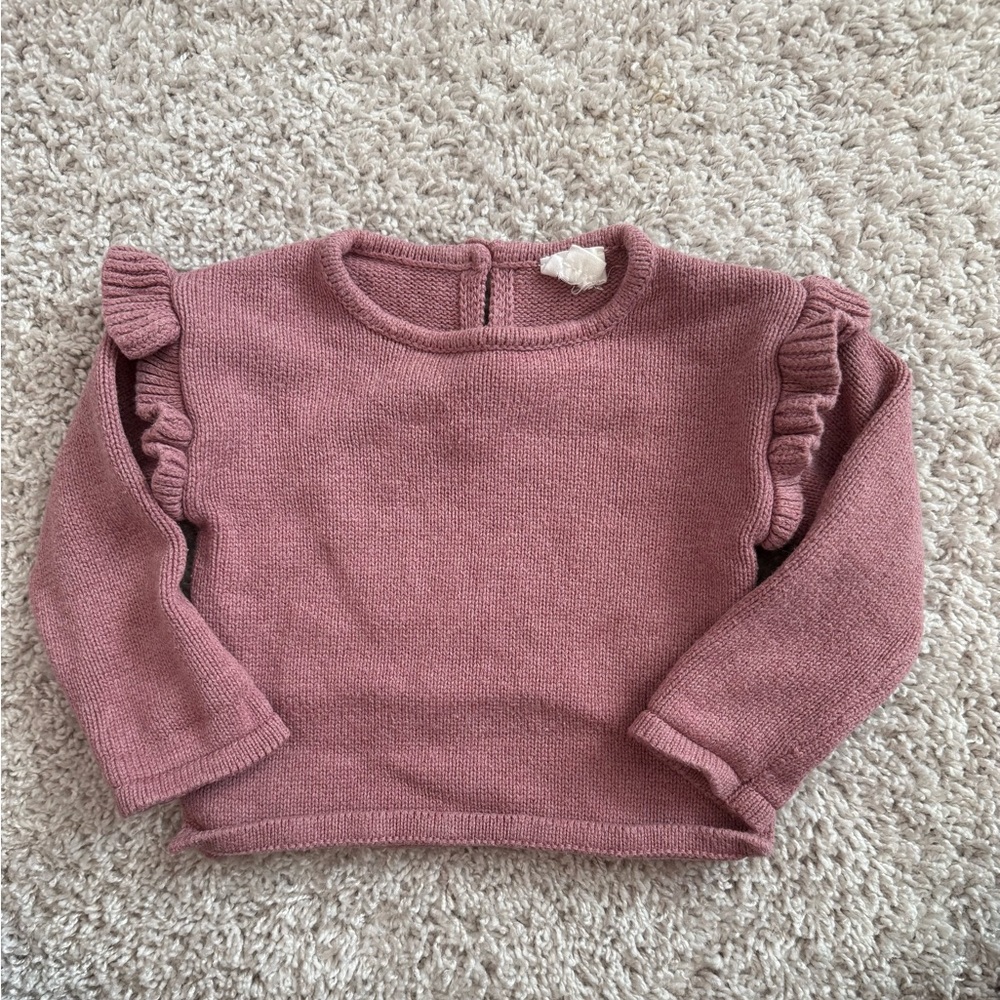 Jamie Kay Mauve Ruffle Sweater